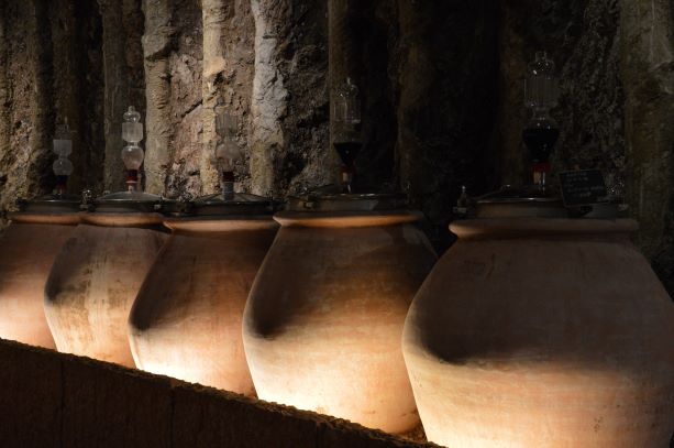 Wine aging in amphora